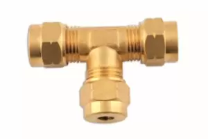 Image of Brass Coupling Tee Piece 6.0mm Pk 5 Connect 31121