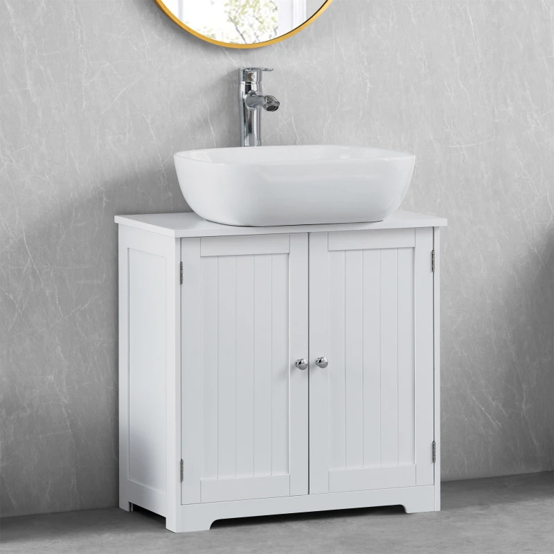 Image of Lassic Bath Vida Priano 2 Door Under Sink Cabinet White unisex 2 Door