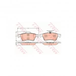 Image of Brake Pad Set TRW GDB2086