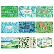 Image of nature watercolors 40 thank you cards with envelopes 4 12 x 3" blank c