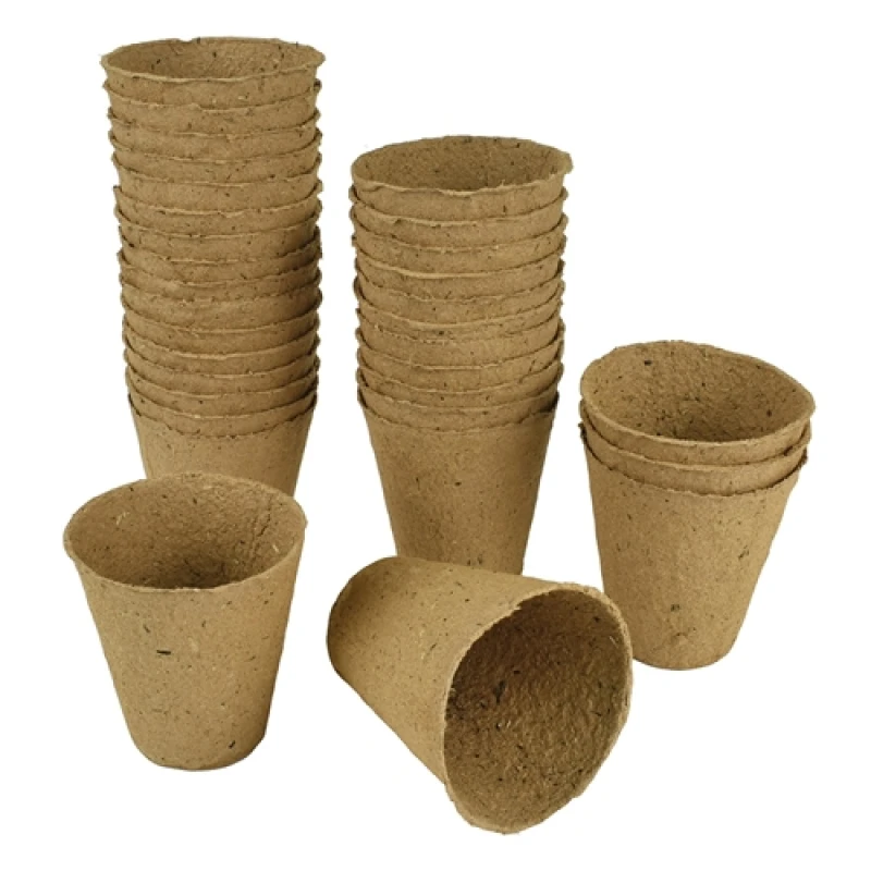 Image of Gro-Sure Fibre Pots Round 6cm 96 Pack