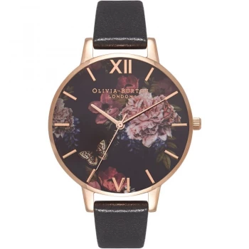 Image of Dark Bouquet Rose Gold & Black Watch