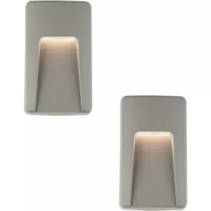 Image of 2 PACK Vertical Outdoor Pathway Guide Light - Indirect CCT LED - Grey ABS