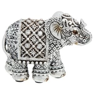 Image of Silver Diamond Elephant Small Ornament
