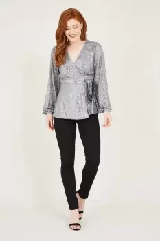 Image of Silver Sequin Top