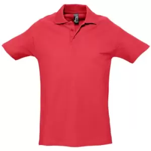Image of SOLS Mens Spring II Short Sleeve Heavyweight Polo Shirt (XL) (Red)