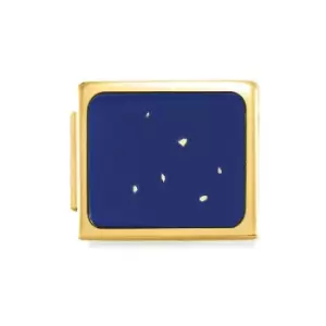 Image of Nomination GLAM Gold Lapis Lazuli Square Charm