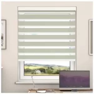 Image of Day And Night Zebra Roller Blind with Cassette(Vanilla, 150cm x 220cm)