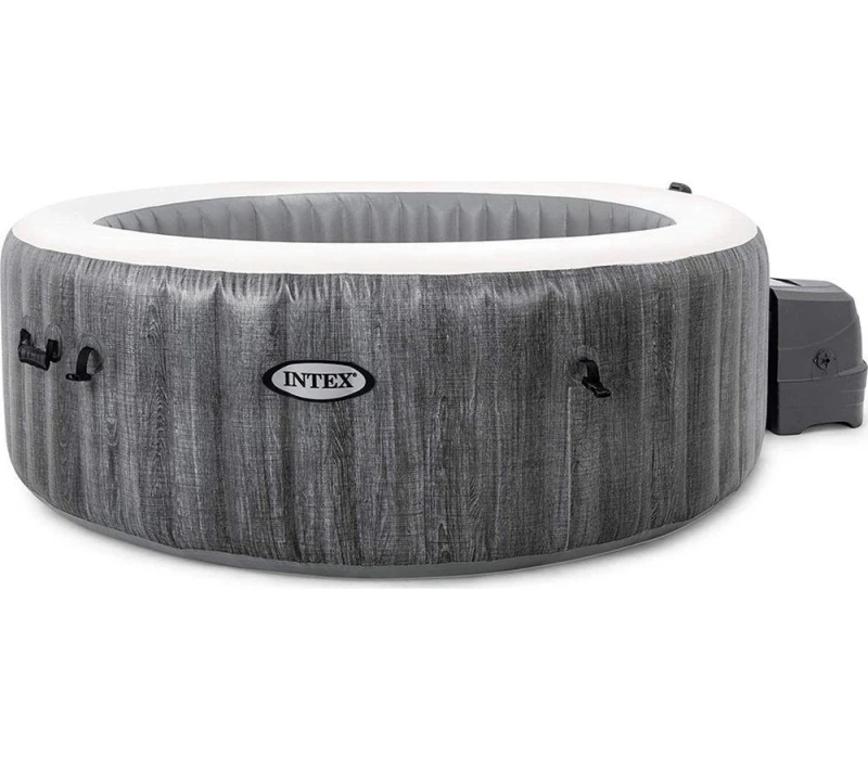 Image of INTEX Pure Spa Greywood Deluxe Inflatable Hot Tub - 4 people, Grey 6941057418667