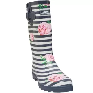 Image of Trespass Womens/Ladies Elena Floral Wellington Boots (6 UK) (Navy/White/Pink)