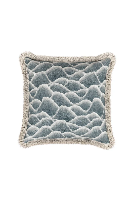Image of Harlequin 'Zuni' Cotton Cushion in Blue Size: 45cm x 45cm Blue Unisex 45cm x 45 cm