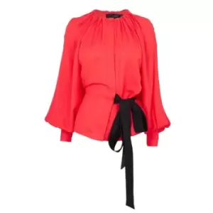 Image of Ted Baker Tryniti Blouse Womens - Red