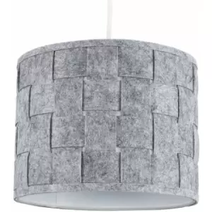 Image of Minisun - Ceiling Pendant Light Shade Table Or Floor Lampshade Grey Felt Weave Design - Small