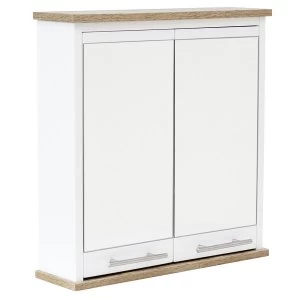 Image of Robert Dyas Alethea Bathroom Mirror Cabinet Oak