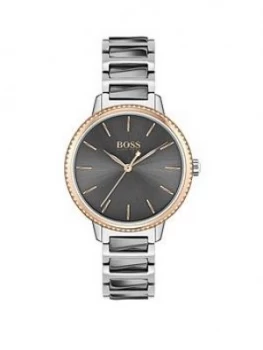 Image of Boss Signiture Grey Dial Stainless Steel Bracelet Watch