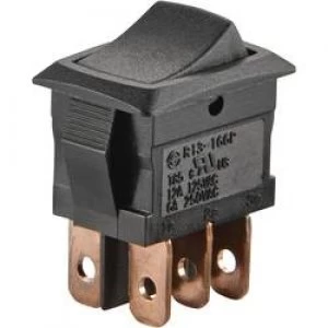 Image of Toggle switch 250 V AC 6 A 2 x OnOn SCI R13 166PB