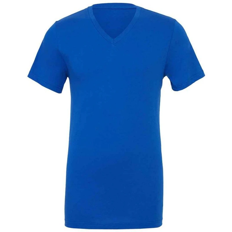 Image of Bella + Canvas Mens Jersey V Neck T-Shirt in Royal Size: Small Royal Male S