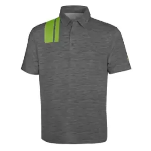 Image of Island Green Racing Print Golf Shirt Mens - Grey