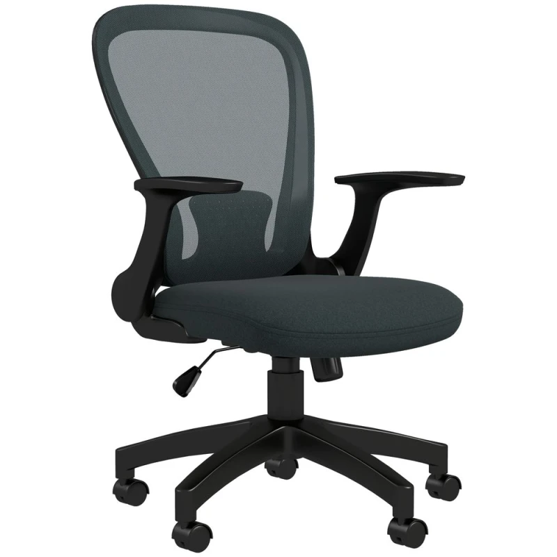 Image of VINSETTO Vinsetto - Mesh Office Chair, Computer Chair with Adjustable Armrest, Grey 5056725377649