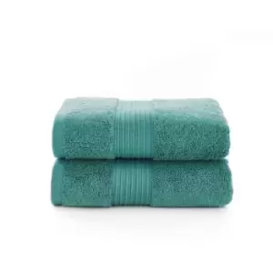 Image of Deyongs Bliss Pima 2 Pack Hand Towel - Seagrass