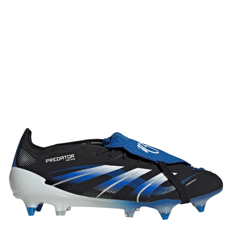 Image of adidas Predator Elite Fold-Over Tongue Adults Soft Ground Football Boots Black/Blue male 9 (43.3)