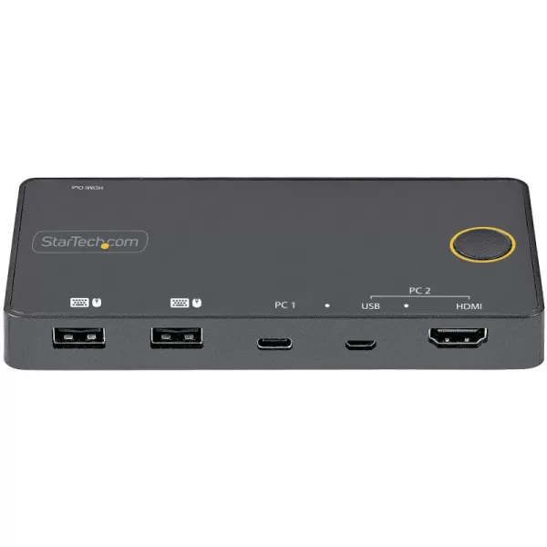 Image of StarTech.com 2 Port Hybrid USB-A + HDMI & USB-C KVM Switch