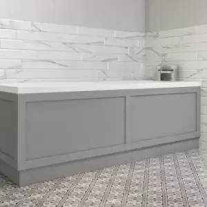 Image of 1600mm Matt Grey Front Bath Panel - Baxenden