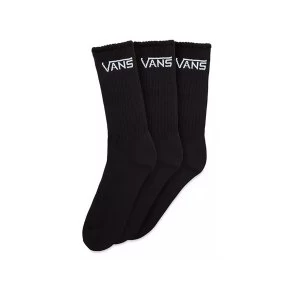 Image of Vans Classic Crew 3 Pack Sock Black