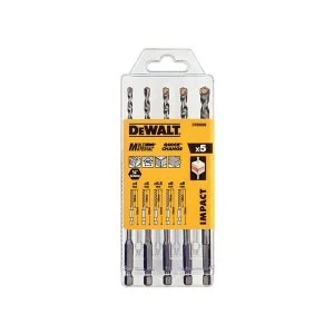Image of DEWALT DT60099 Extreme Impact Masonry Drill Bit Set 5 Piece
