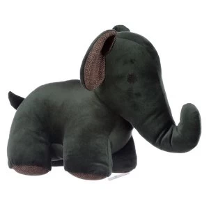 Image of Green Velvet Elephant Door Stop