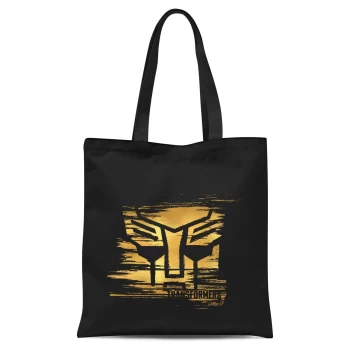 Image of Transformers Gold Autobot Symbol Tote Bag - Black