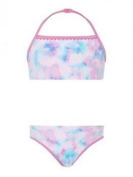Image of Accessorize Girls Tie Dye Printed Bikini - Pink