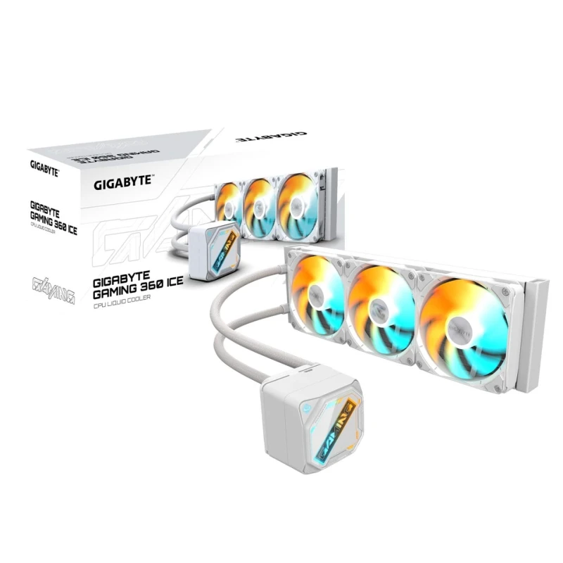 Image of Gigabyte GP-Gigabyte GME ICE 360 ARGB All-in-One Liquid CPU Cooler - White - GP-Gigabyte GME 360I