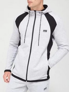 Image of Jack & Jones Conolan Zip Through Hoodie - Light Grey Marl