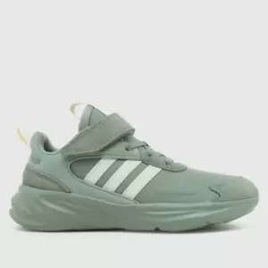 Image of Adidas Green Ozelle Boys Junior Trainers