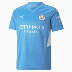 Image of PUMA Man City Home Youth Jersey, Light Blue/White, size X Small, Clothing