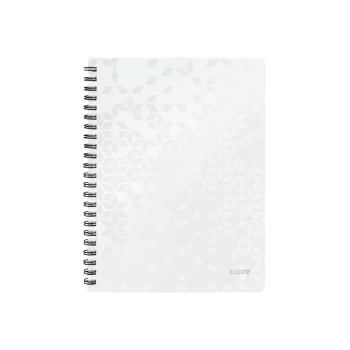Image of WOW Notebook A4 Ruled, Wirebound with Polypropylene Cover 80 Sheets. White - Outer Carton of 6