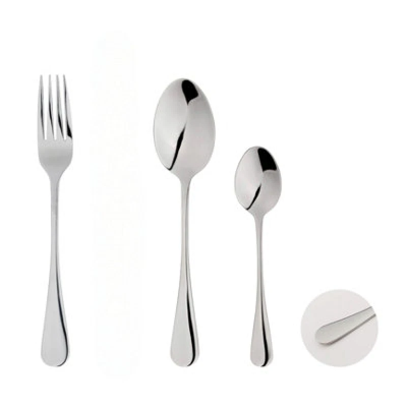 Image of Glim & Glam Cutlery Sets Stainless Steel Spoon Fork 24 Piece Set Silver unisex