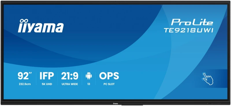 Image of iiyama TE9218UWI-B1AG Signage Display Kiosk design 2.32 m (91.5")