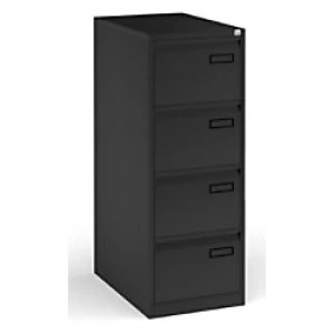 Image of Bisley Filing Cabinet with 4 Lockable Drawers PSF4 470 x 740 x 1321mm Black