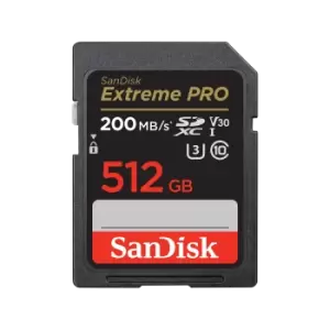 Image of SanDisk Extreme PRO SDHC And SDXC UHS-I Card - 512GB - SDSDXXD-512G-GN4IN