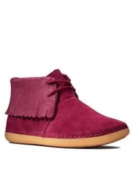 Image of Clarks Older Girls Skylark Form Ankle Boots - Plum