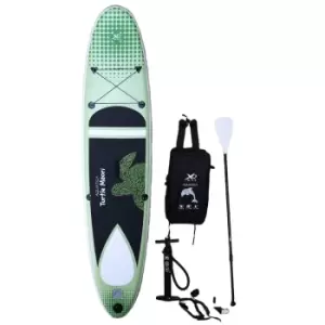 Image of 10ft XQ Max Aquatica Inflatable Stand Up Paddle Board & Kit in Green Turtle