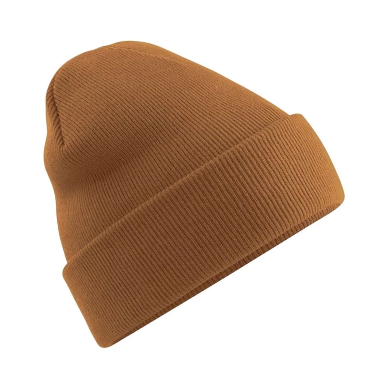 Image of Beechfield Beechfield Men Soft Feel Knitted Winter Hat in Light Brown Light Brown One Size Male 5057080745876
