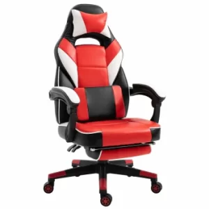 Image of West Ergonomic Gaming Chair Ergonomic with Footrest, red