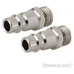 Image of Silverline - 237618) Euro Bayonet Coupler 1/4 bsp Male Thread Pack of 2