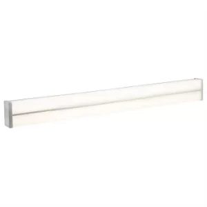 Image of Integrated LED 2 Light Bathroom Wall Light Chrome, White IP44