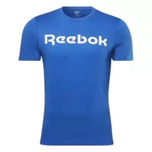 Image of Reebok Graphic Logo T-Shirt Mens - Blue