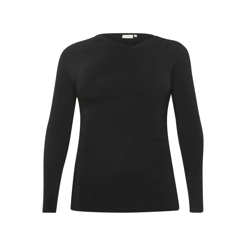 Image of KAFFE Curve Womens jersey shirt KAFFE Curve Aidi Noir Female M