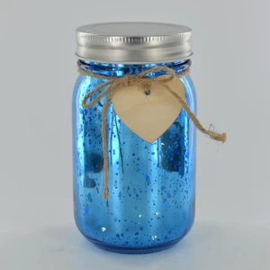 Image of LED Firefly Jar Blue H13cm